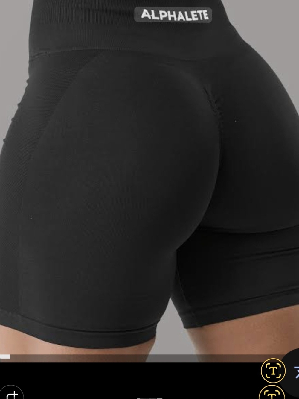 Alphalete Women’s High-Waist Black Seamless Shorts